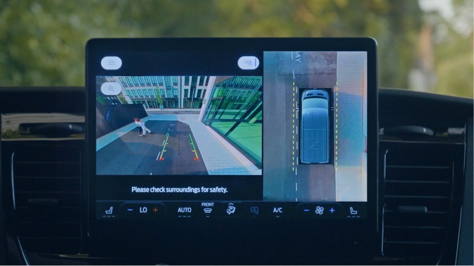 sync screen showing the 360-degree camera system