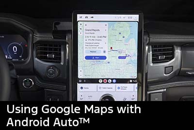 Using Google Maps with Android Auto.