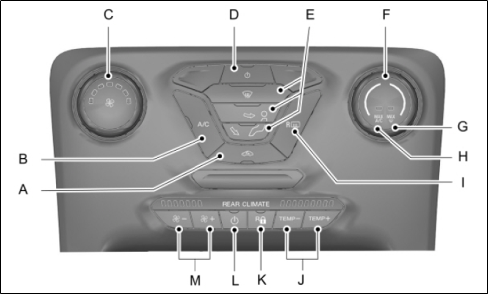 Manual Climate Control Display