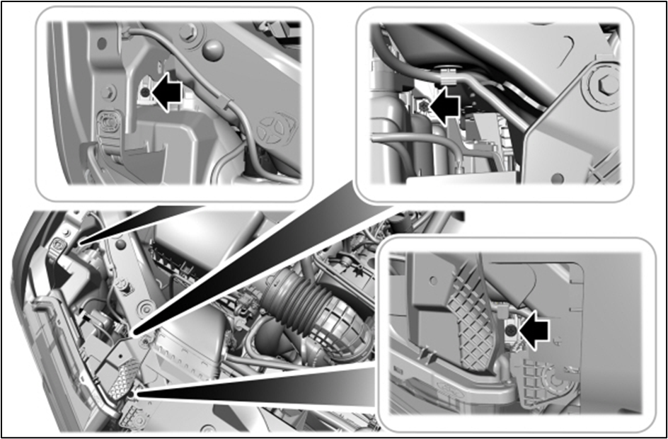 Remove the scrivet from the front fender