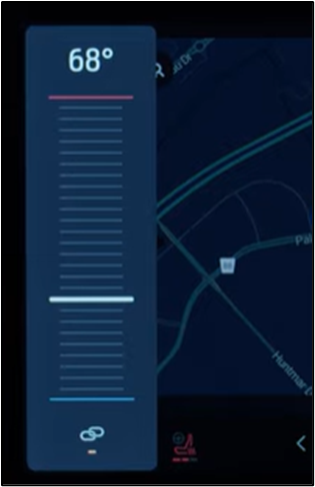 Digital Experience climate control touch-sensitive metre