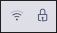 Wi-Fi strength symbol with Lock symbol