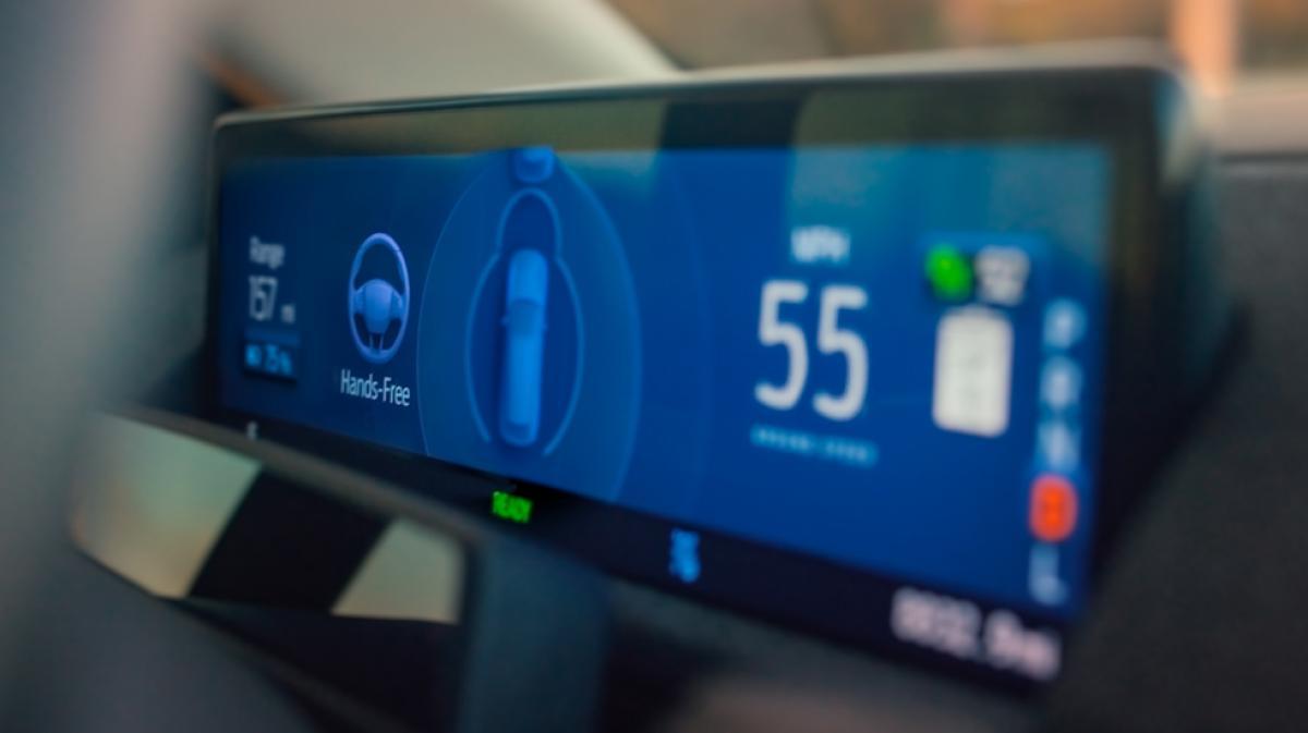 BlueCruise hands-free highway driving displays ready to assist on the in-vehicle screen.