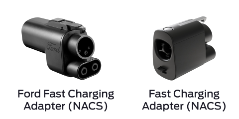 An image of the Ford Fast Charging Adapter and Fast Charging Adapter on a white background