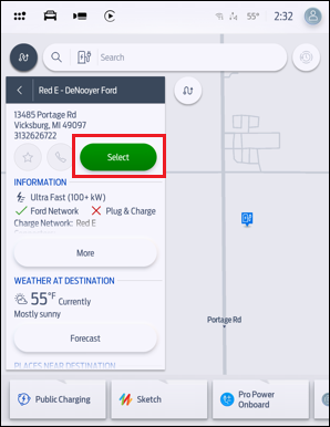 Connected Navigation charger details with a red box around the Save button.