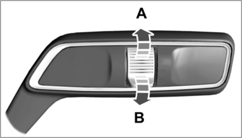 Image of the Lincoln rain sensor sensitivity adjustment.